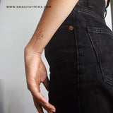 Harmlessberry's Fine Line Flower Bouquet III Temporary Tattoo