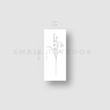 Harmlessberry's Fine Line Flower Bouquet III Temporary Tattoo