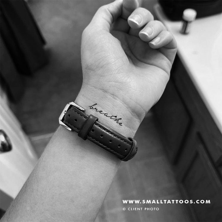 Tatuaje temporal "Breathe" (juego de 3)
