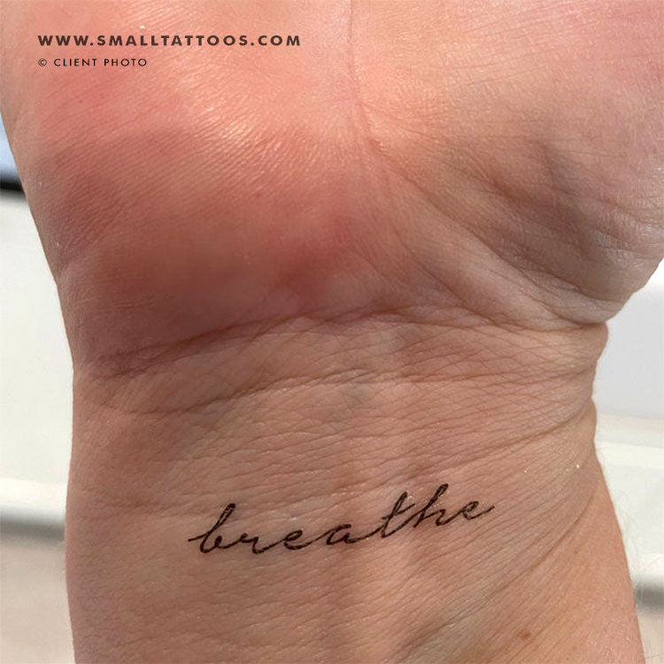 Tatuaje temporal "Breathe" (juego de 3)
