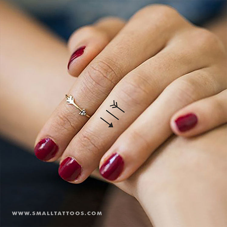 Tatuaje temporal de flecha rota (juego de 3)