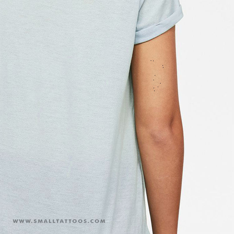 Minimalist Capricornus Constellation Temporary Tattoo (Set of 3)
