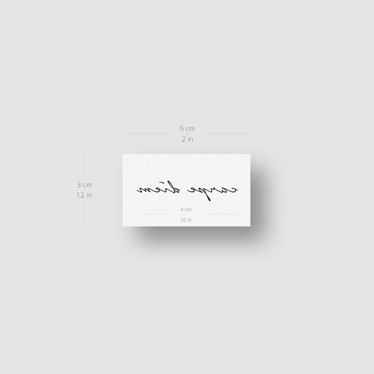 Tatuaje temporal Carpe Diem (juego de 3)