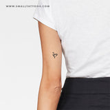 Small Music Heart Temporary Tattoo (Set of 3)