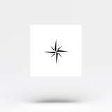 Small Minimalist Compass Temporary Tattoo (Set of 3)