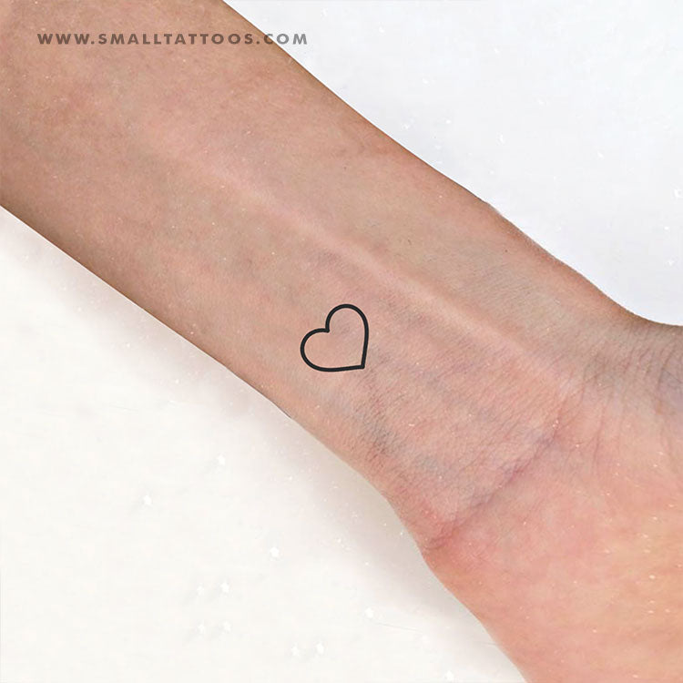Tatuaje temporal de corazón pequeño (juego de 3)