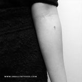 Small Minimalist Cross Temporary Tattoo (Set of 3)