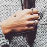 Tiny Cross Temporary Tattoo (Set of 3)