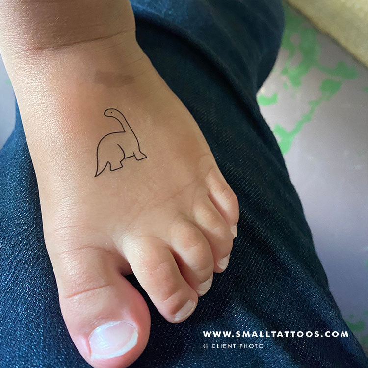 Tatuaje temporal de dinosaurio Diplodocus (juego de 3)