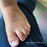 Diplodocus Dinosaur Temporary Tattoo (Set of 3)
