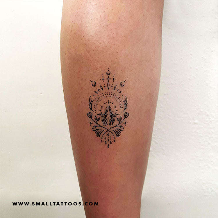 Tatuaje temporal de pulsera de doble rosa de Tukoi (juego de 3)