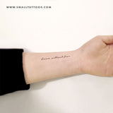 Dream Without Fear Temporary Tattoo (Set of 3)