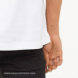 E Uppercase Serif Letter Temporary Tattoo (Set of 3)