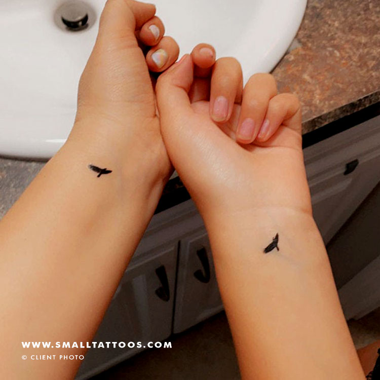 Tatuaje temporal pequeño de águila en vuelo (juego de 3)