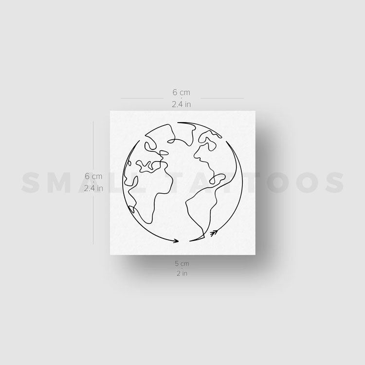 Earth Arrow Temporary Tattoo by Cagri Durmaz (Set of 3)