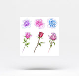 Rose Temporary Tattoo Set by Mini Lau (Set of 12)