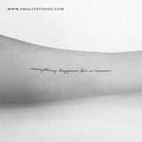 Everything Happens For A Reason Temporary Tattoo (Set of 3)