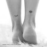 Eye and Eyelash Temporary Tattoo (Set of 3+3)