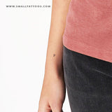 F Uppercase Serif Letter Temporary Tattoo (Set of 3)