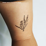 Wild Flower Bouquet Temporary Tattoo (Set of 3)