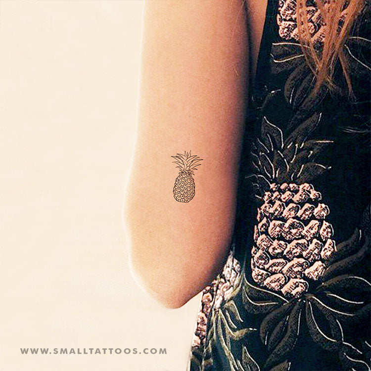 Tatuaje temporal de piña (juego de 3)