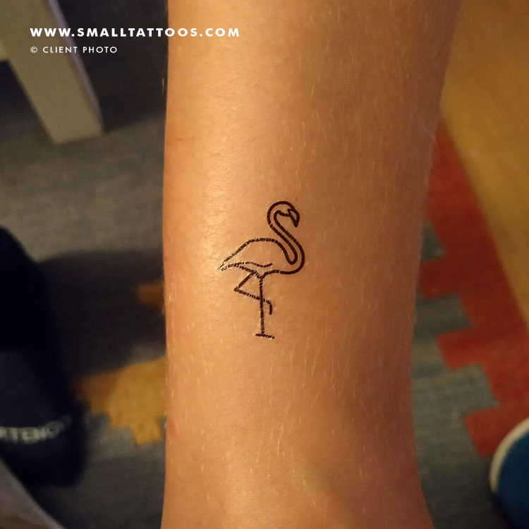 Small Flamingo Temporary Tattoo (Set of 3)