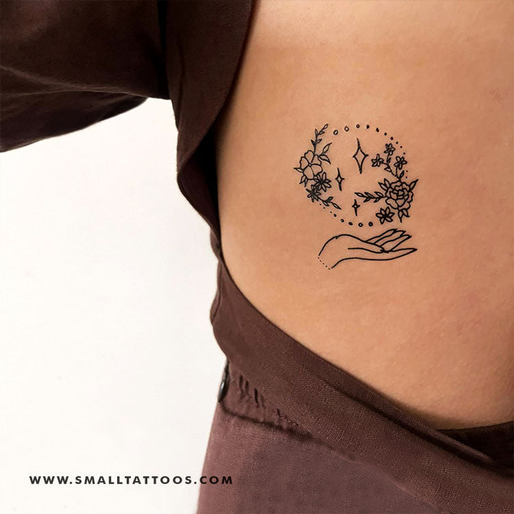Flower Hand Temporary Tattoo by Tukoi (Set of 3)