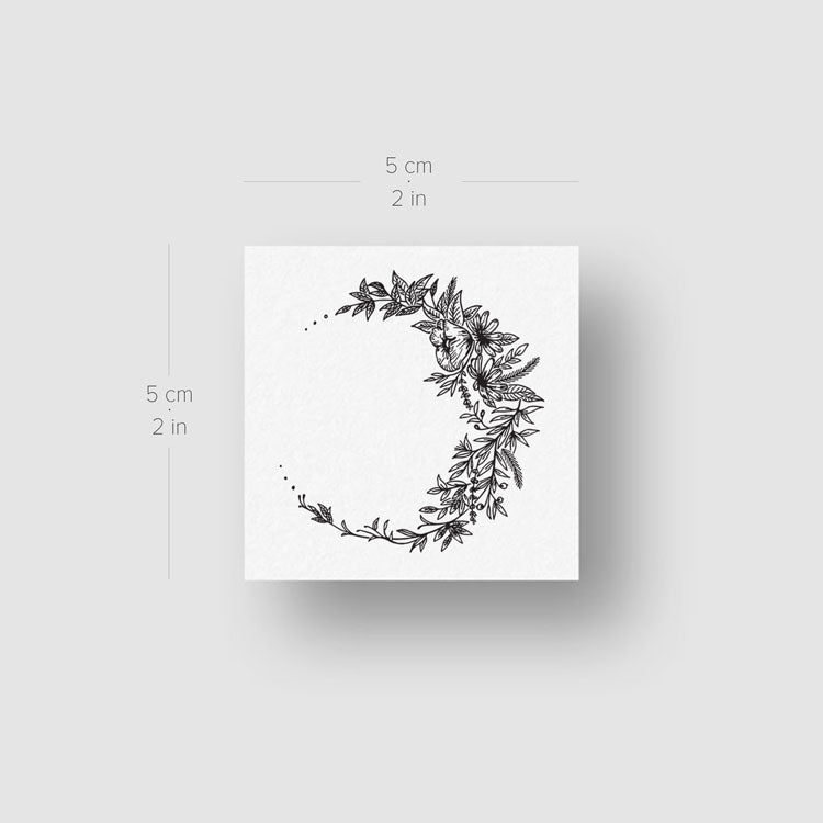 Flower Moon Temporary Tattoo (Set of 3)