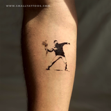 Banksy's Flower Thrower Temporary Tattoo (Set of 3)