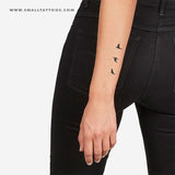 Flying Birds Temporary Tattoo (Set of 3)