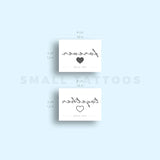 Matching Forever Together Temporary Tattoo (Set of 3+3)