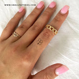 Minimalist Four Leaf Clover Temporary Tattoo (Set of 3)