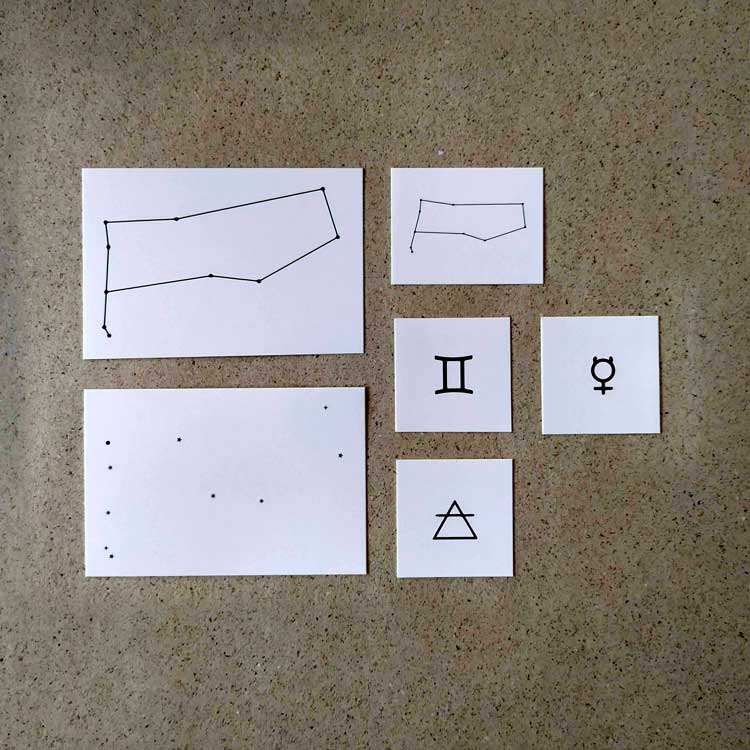 Gemini Astrology Symbols Temporary Tattoo Set
