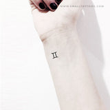 Gemini Zodiac Symbol Temporary Tattoo (Set of 3)