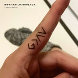 Small God is Greater Than My Highs and Lows Symbol Temporary Tattoo (Set of 3)