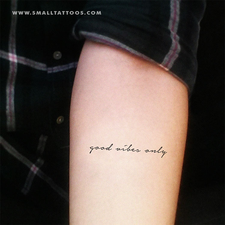 Good Vibes Only Temporary Tattoo (Set of 3)