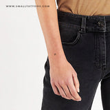 H Uppercase Serif Letter Temporary Tattoo (Set of 3)