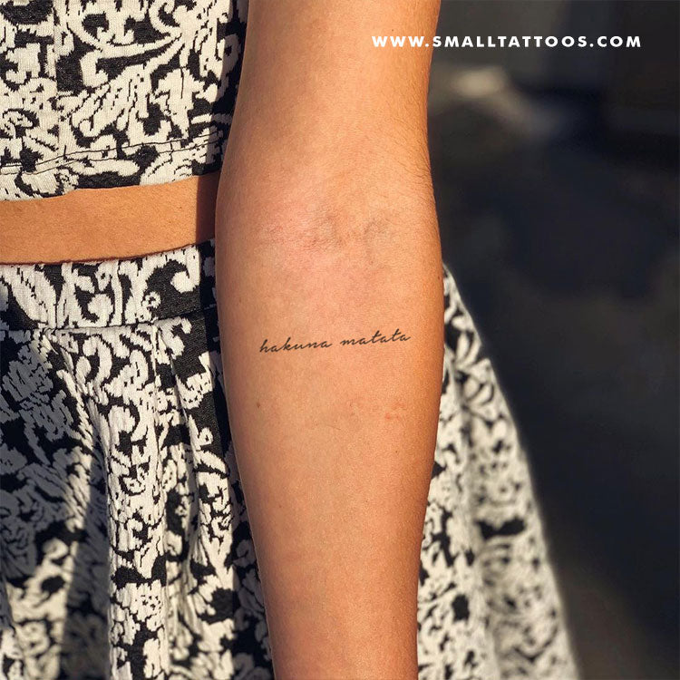 Tatuaje Temporal Hakuna Matata (Conjunto de 3)