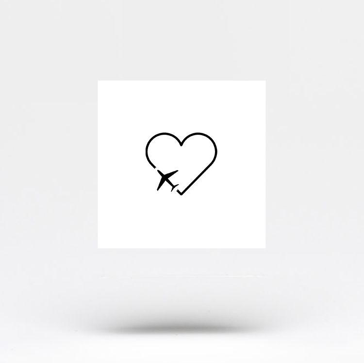 Traveller Heart Temporary Tattoo (Set of 3)