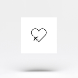 Traveller Heart Temporary Tattoo (Set of 3)