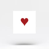 Hearts Suit Temporary Tattoo (Set of 3)