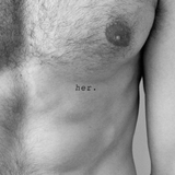 'her.' Temporary Tattoo (Set of 3)