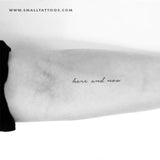 Here And Now Temporary Tattoo (Set of 3)