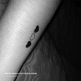 Matching Hearts Temporary Tattoo (Set of 3x3)