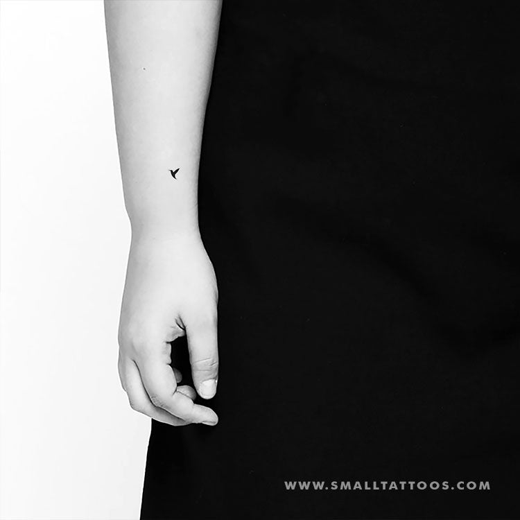 Tatuaje temporal de colibrí pequeño (juego de 3)