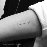 I Am Enough Temporary Tattoo (Set of 3)