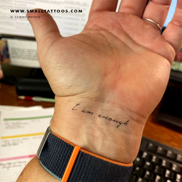 Tatuaje temporal "Soy suficiente" (juego de 3)