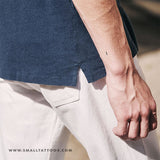 I Uppercase Serif Letter Temporary Tattoo (Set of 3)