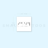 Braille Peace Temporary Tattoo - Set of 3