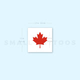Red Maple Leaf Temporary Tattoo - Set of 3